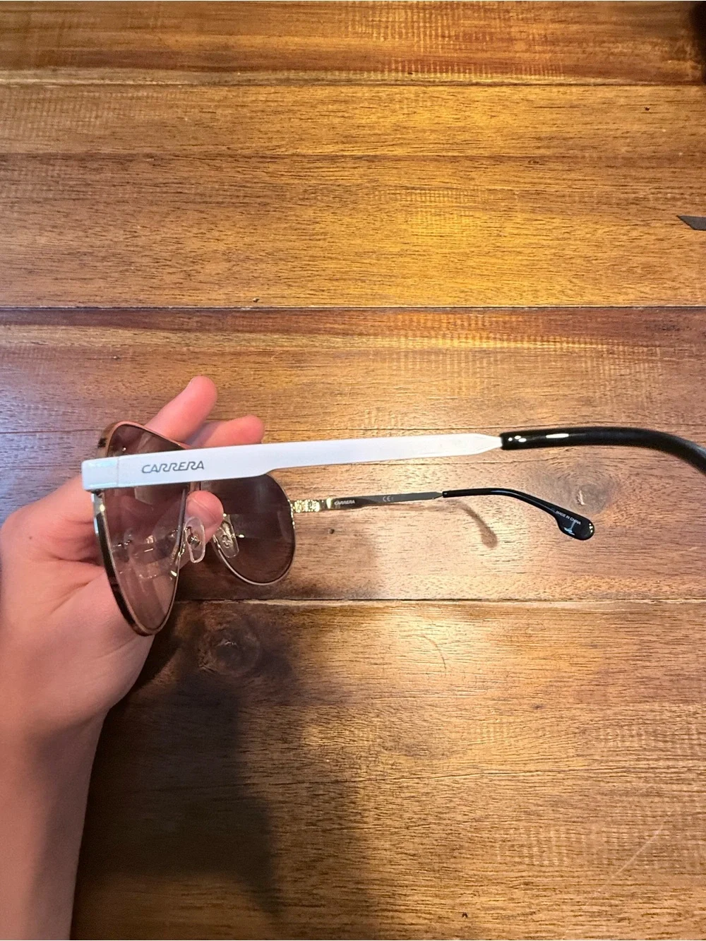Carrera Silver Frame Sunglasses with Brown Gradient Lenses